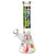 Aliens And Hemp Leaves Glow Glass Beaker Water Pipe-10" - 14mm F - Designs Vary