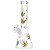 Stylized Hemp Leaf Glow in Dark Glass Water Pipe - 10" / 14mm F / Colors Vary