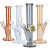 Infinite Splendor Glass Straight Tube Water Pipe - 9.75" / 14mm F / Colors Vary