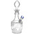 Vintage Decanter Style Glass Water Pipe w/ Cap - 8.5" / 14mm F / Colors Vary / Liquor