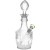 Vintage Decanter Style Glass Water Pipe w/ Cap - 8.5" / 14mm F / Colors Vary / Liquor