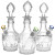 Vintage Decanter Style Glass Water Pipe w/ Cap - 8.5" / 14mm F / Colors Vary / Liquor