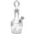 Vintage Decanter Style Glass Water Pipe w/ Cap - 8.5" / 14mm F / Colors Vary / Liquor
