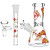 Pulsar Pizza Design Series Glass Beaker Water Pipe - 8" / 14mm F