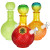 Vintage Crystal Decanter Ombre Glass Water Pipe - Cruet / 9.75" / 14mm F / Colors Vary