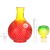 Vintage Crystal Decanter Ombre Glass Water Pipe - Cruet / 9.75" / 14mm F / Colors Vary