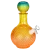 Vintage Crystal Decanter Ombre Glass Water Pipe - Cruet / 9.75" / 14mm F / Colors Vary