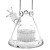 Pulsar 30-Arm Perc Beaker Glass Water Pipe - 12" / 14mm F / Clear