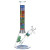 SeshGear Technicolor Zig Wag Beaker Glass Water Pipe - 10" / 14mm F / Colors Vary