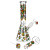 Pulsar Greatest Hits Series Glow Herb Pipe Duo - Cubez / 10" / 14mm F