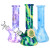 Marbled Beaker Glass Water Pipe - 13" / 14mm F / Colors Vary