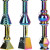 6ct SeshGear Electroplated Glass Mini Water Pipe Display - 6" / Grommet / Assorted Styles