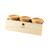 RYOT Jar Box w/ 3 Clear Jars and Beech Tray Lid
