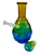 SeshGear Vintage Ombre Glass Water Pipe - 10.5" / 14mm F / Round Lotus