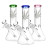Silver Hemp Leaf 7.5 Glass Beaker Water Pipe - 14mm F Colors Vary