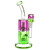 Pulsar Bicolor Glycerin Chugger Water Pipe - 9.75" / 14mm F / Green Purple