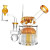 Pulsar Day Drippin' Glass Dab Rig - 6" Yellow/ 14mm F