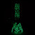 420 Clouds Glow In The Dark Beaker Glass Water Pipe - 10" / 14mm F / Colors Vary