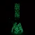 420 Clouds Glow In The Dark Beaker Glass Water Pipe - 10" / 14mm F / Colors Vary
