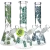 420 Clouds Glow In The Dark Beaker Glass Water Pipe - 10" / 14mm F / Colors Vary