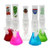 10" Bubble Base w/ Ice Pinch & Fixed Downstem/Bowl combo (pipe has carb/shotgun) - Decals & Colors Vary