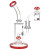 Pulsar Shroom Rig Set w/ Carb Cap - 8.5" / 14mm F Red