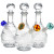 SeshGear Vintage Decanter Style Glass Water Pipe - 10.75"  / 14mm F / Round Lotus / Colors Vary