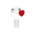 Pulsar Valentines Heart Vase Water Pipe 7.8" - 45 Degree / 14mm F