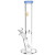 Gold Hemp Leaf Straight Tube Water Pipe - 12" / 14mm F / Colors Vary