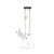 Gold Hemp Leaf Glass Beaker Water Pipe - 14mm F / Colors Vary