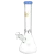 Gold Hemp Leaf Glass Beaker Water Pipe - 14mm F / Colors Vary