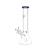 Gold Hemp Leaf Glass Beaker Water Pipe - 14mm F / Colors Vary