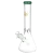 Gold Hemp Leaf Glass Beaker Water Pipe - 14mm F / Colors Vary