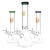 Gold Hemp Leaf Glass Beaker Water Pipe - 14mm F / Colors Vary