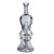 SeshGear Stacked Skulls Electroplated Glass Dab Rig - 9" / Smoke