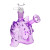 Purple Pocket Monster Glass Water Pipe - 5.75" /  "Ghost Type"