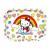 Rainbow Kitty Metal Rolling Tray - 7" x 5.5"