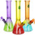 3ct Seshgear Straight Up Beaker Glass Water Pipe Bundle - 13.75" / 14mm F / Assorted Colors