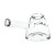 Pulsar Slant Neck Beaker Glass Water Pipe Zippered Case Travel Kit - 7" / Clear
