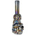 Iridescent Crouching Skeleton Soft Glass Water Pipe | 13.5" | 14mm F | Colors Vary