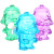 3ct Smoke Trooper Glass Bubbler Bundle - 4.5" / 14mm F / Assorted Colors