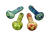 3ct Snake Skin Marble Hand Pipes Bundle - 4.5"