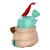 3ct Cute Little Christmas Alien Silicone Water Pipe w Glass Bowl Bundle - 4.75"