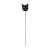 Pulsar Superstitious Kitty GLOW Glass Herb Pipe Duo - 9.75" / 14mm F