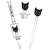 Pulsar Superstitious Kitty Glass Dab Rig Set - 8" / 14mm F