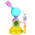 2ct SeshGear Double Bubble Glass Water Pipe Bundle - 7" / 14mm F / Colors Vary