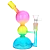 2ct SeshGear Double Bubble Glass Water Pipe Bundle - 7" / 14mm F / Colors Vary