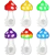 6ct Silicone Mushroom Hand Pipe Bundle- 4.25" / Assorted Colors