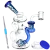 Pulsar Wig Wag Recycler Glass Dab Rig Kit - 6.5" / 14mm F / Blue