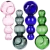4ct Pulsar Spherical Spoon Pipe Bundle - 4" / Blue, Green, Pink, Smoke